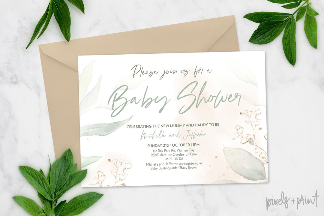Printable Baby Shower Invitation Baby Shower Invite DIY Printable ...