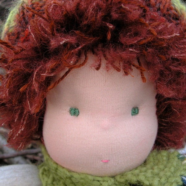 Ted: play and cuddle doll, supple, organic cotton waldorf doll, ginger red hair, large steiner boy doll, waldorf baby boy, toddler doll