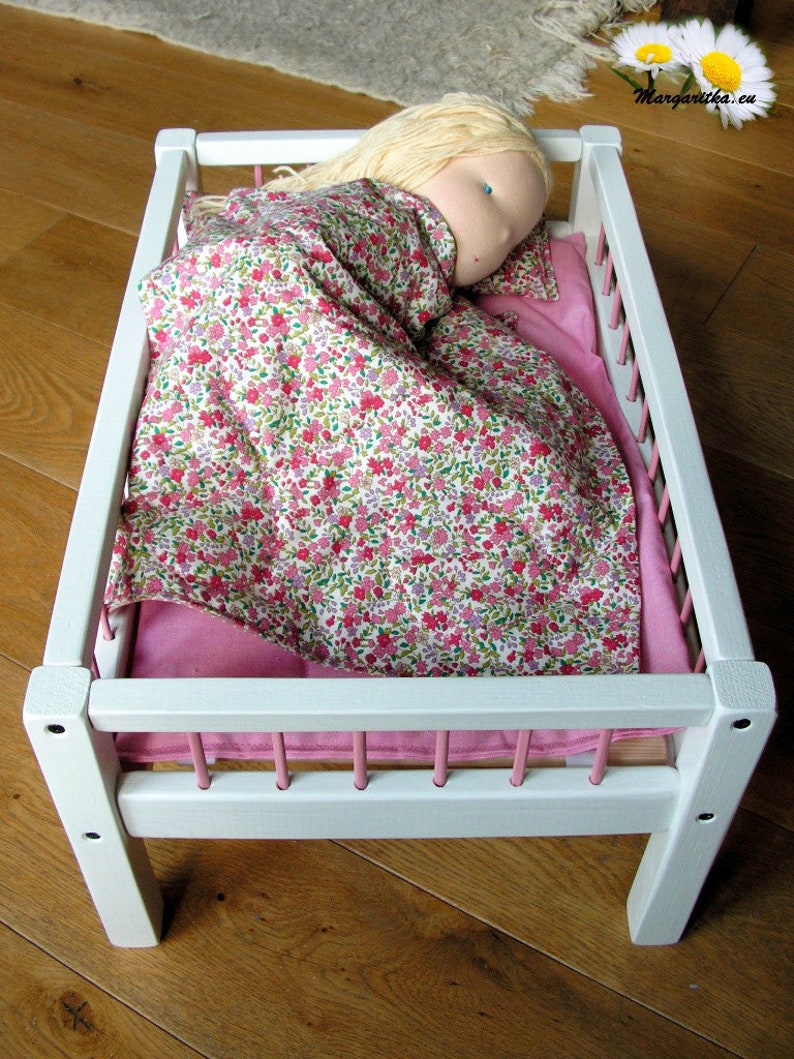 18 Inch Doll Bed Wooden Doll Crib Baby Doll Cot Large Doll Etsy