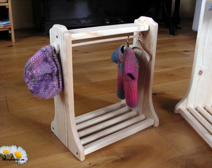 Wooden Doll Clothes Stand, Medium Doll Clothes Rack, Waldorf Doll