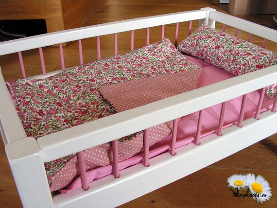 wooden baby doll cot