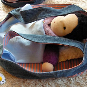 Doll carrier, doll bag, doll tote, doll travel bed doll envelope, waldorf doll bag, steiner doll carrier, doll pouch, doll sling, moses bag