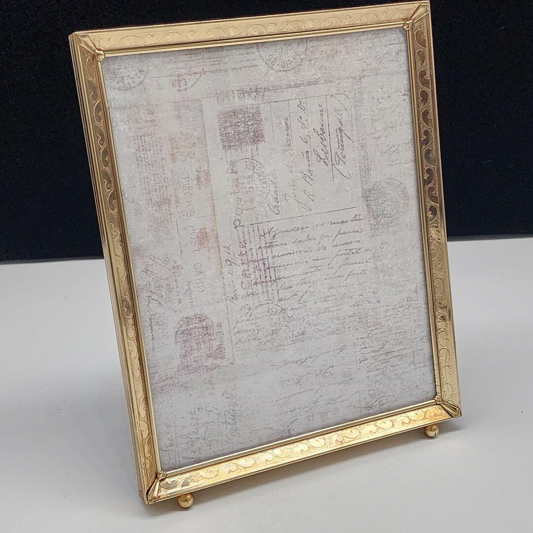 Vintage Gold Tone Metal Ornate Picture Frame With Ball Feet 8x10 - Etsy