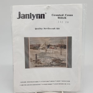 Janlynn Counted Cross Stitch Kit Winter Landscape Scene Needlecraft