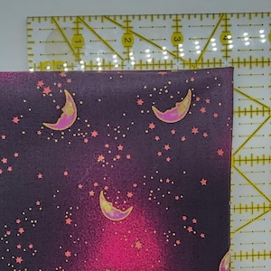 Laurel Birch Celestial Magic Lunar Starry Night Cotton Quilting Fabric 21&quot;x18&quot;