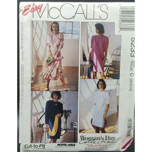 McCall&#39;s Pattern Misses&#39; Dress Size 10-12-14 Uncut #5233 Vintage 1991