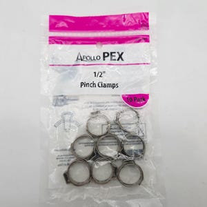 Apollo PEX 1/2" Pinch Clamps 10-Pack For PEX Pipe Fittings NSF Certified