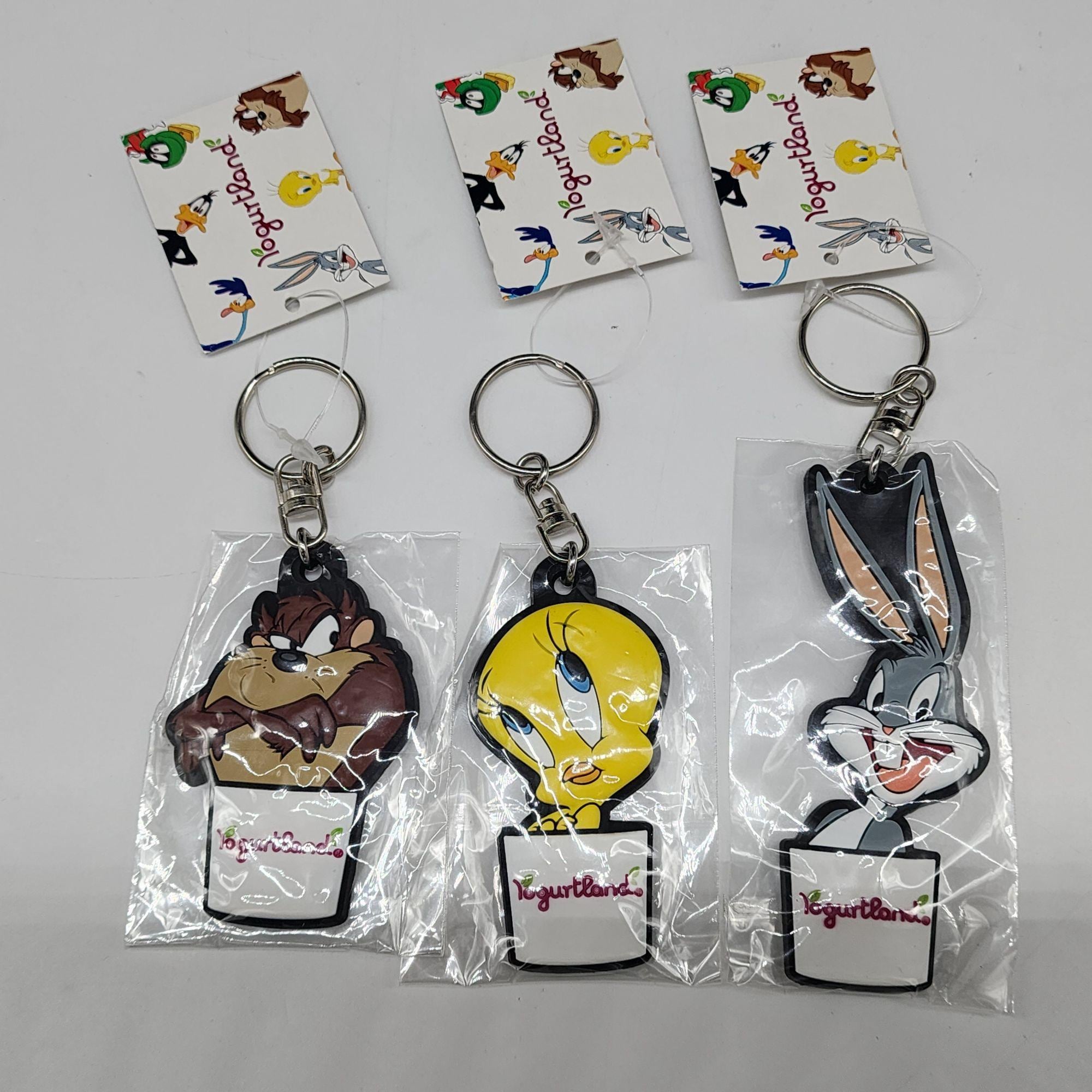 Yogurtland Looney Tunes Keychains Featuring Bugs Bunny Tweety