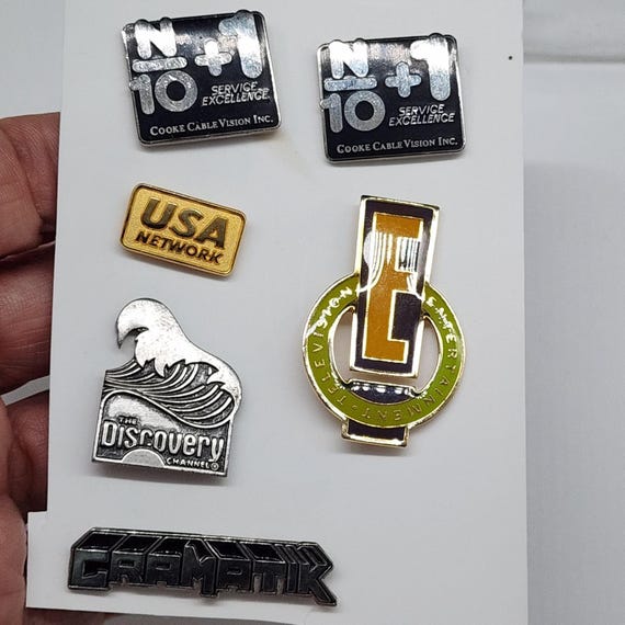 Vintage Lapel Pins Featuring TV Networks & Logos USA Networks