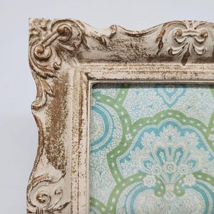 Vintage Ornate Baroque Style Gold Ivory Picture Photo Frame Distressed 4X5