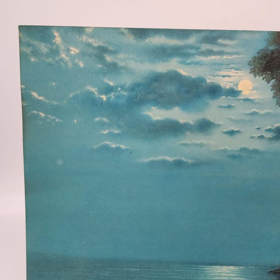 Vintage Lighthouse Landscape Night Scene Art Print by George