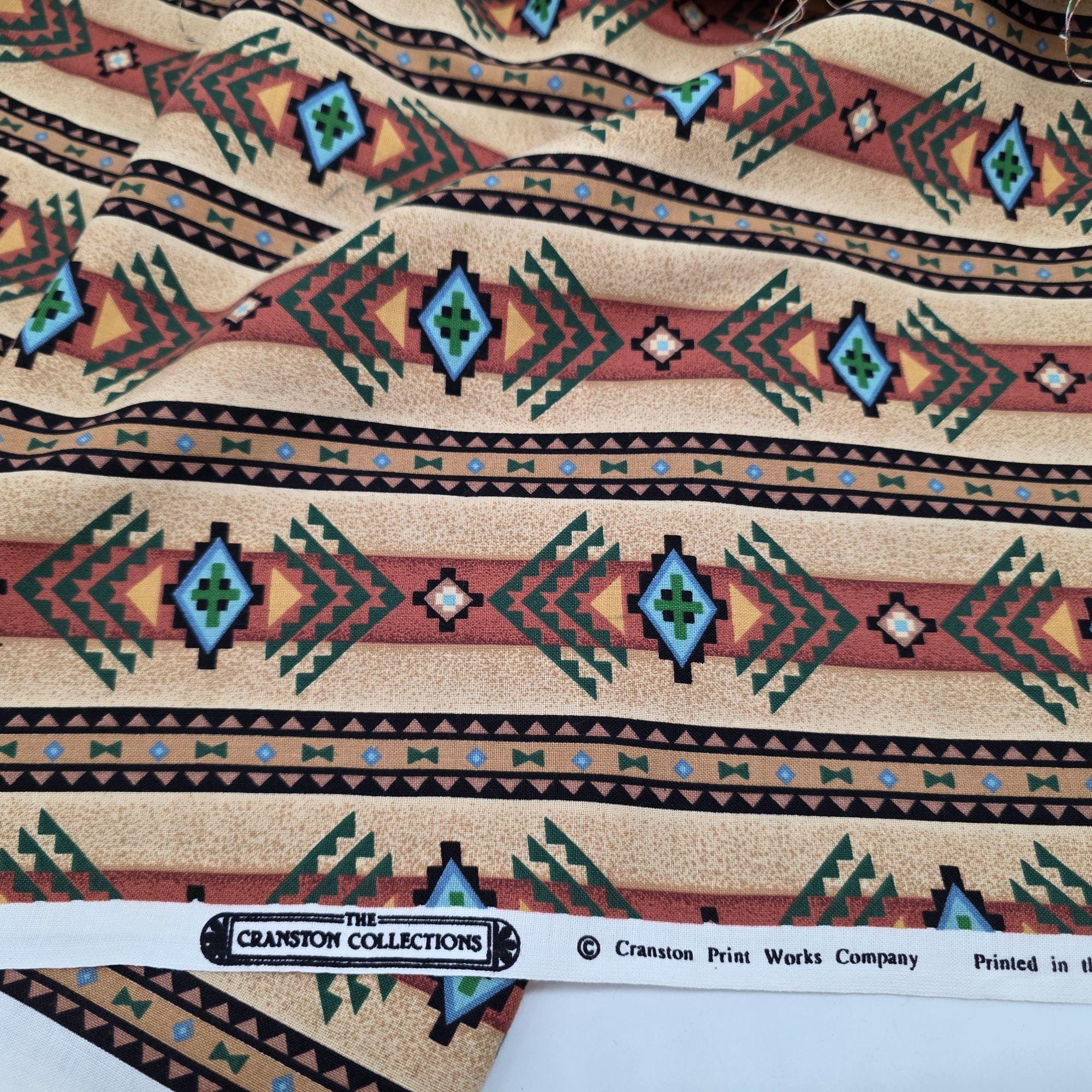 The Yard Tissu d'ameublement exotique tribal – American Southwest National Ethnique Boho abstrait géométrique décoratif marron aztèque imperméable