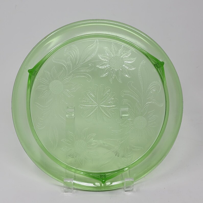 Depression Vaseline Uranium Glass Cake Plate By Jeannette Etsy Il 794xN.5129317430 4ota