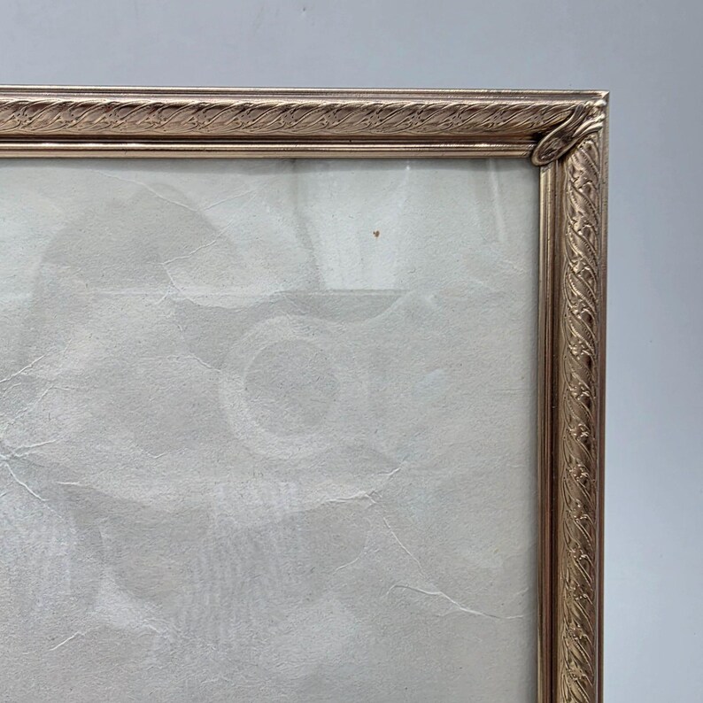 Vintage Gold Tone Metal Picture Frame 8x10 Applied Corners - Etsy