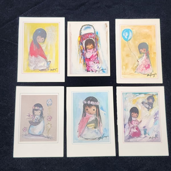 Ted DeGrazia Print Lot of 5 Southwestern Native American Girl Baby VTG