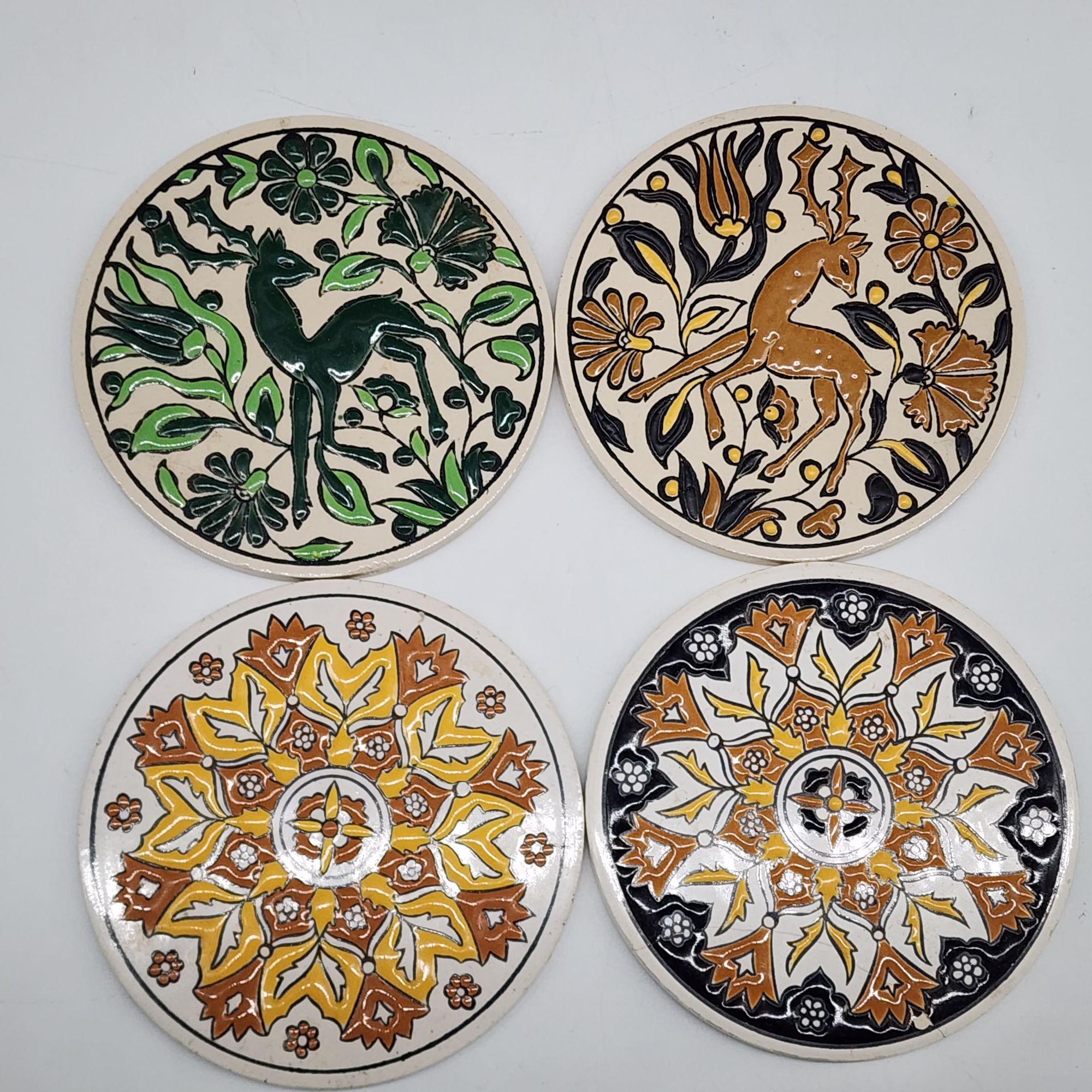 HandMade Nassos Rodos Hellaトナカイ鹿 壁掛けプレート 【公式