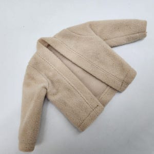 Vintage 1960s Barbie Ken Doll Over Coat Taupe