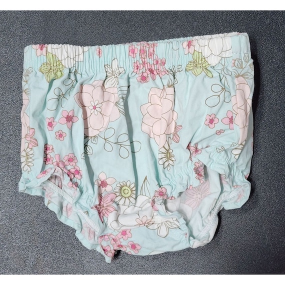 First Moments Layette Diaper Cover Blue With Pink… - image 1