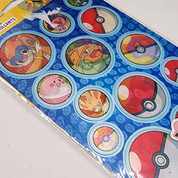 レンチキュラー仕様のポケモンステッカー14枚セット（プリンと