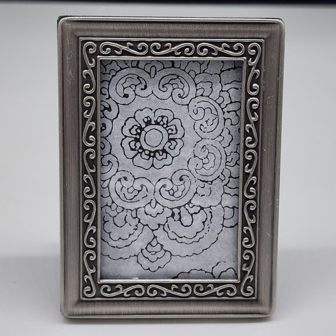 Burnes of Boston Mini Metal Picture Frame With Ornate Design 3x4