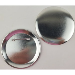 2.5 x .090 FRP Round Blank (White) Gloss Button with Pin for Sublimation