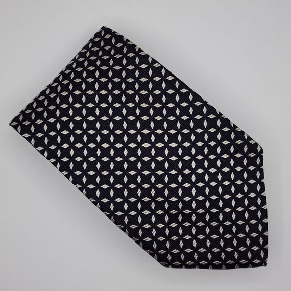 Tie Rack Necktie Tie Geometric Black and White Si… - image 1