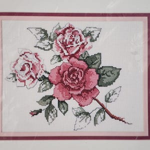 Bucilla Counted Cross-stitch Kit Roses #40301 VTG