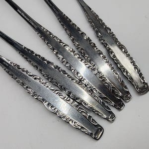 Vintage Japan Northland Stainless Steel Spoon Set Of 5 With Decorative Handles