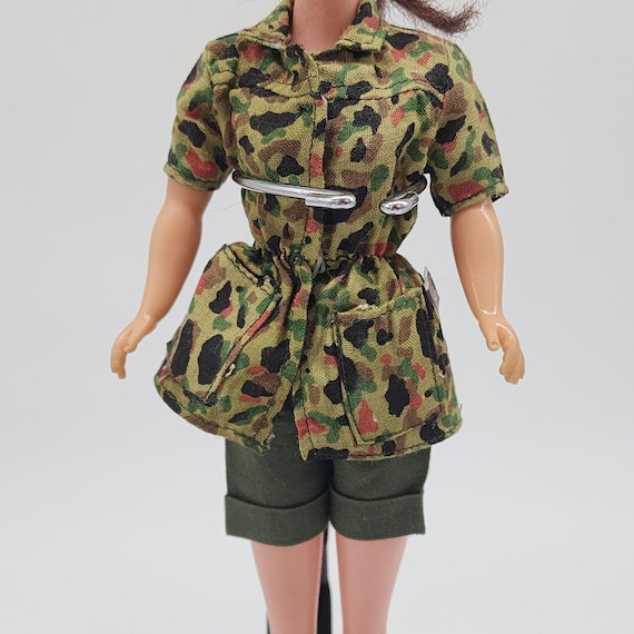 Barbie Clone Army Military Costume 1981 JORDACHE Doll Outfit Top