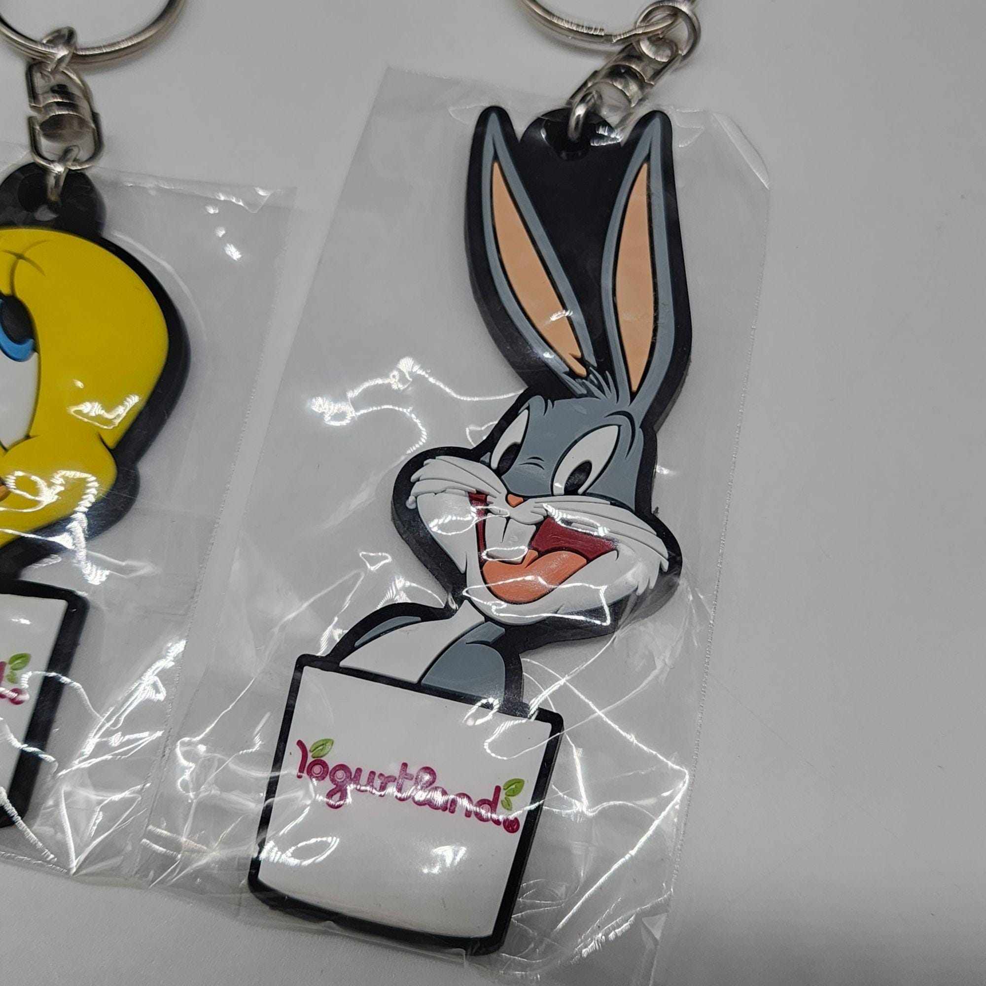 Yogurtland Looney Tunes Keychains Featuring Bugs Bunny Tweety