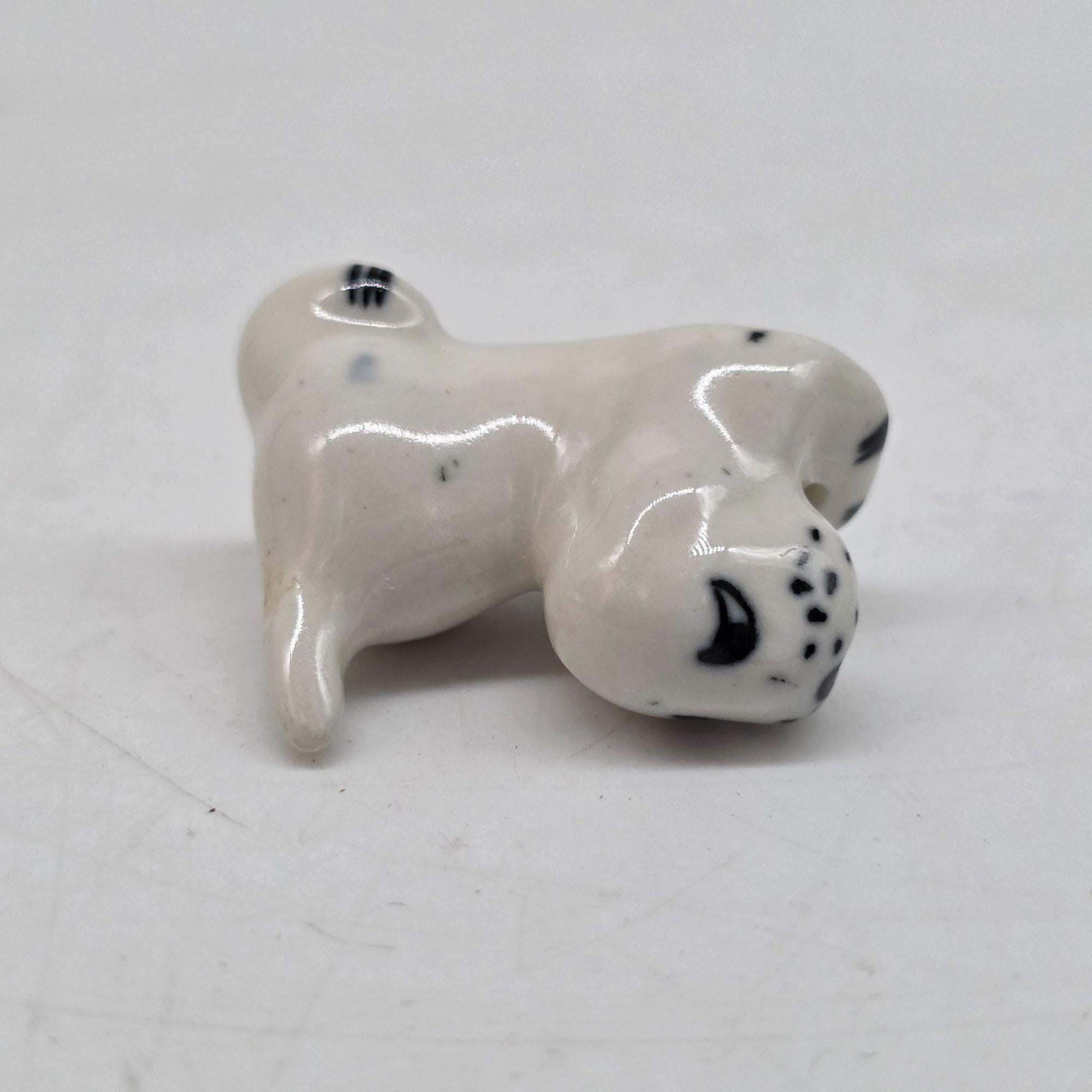 陶器製犬の置物 青と白 1インチ 装飾コレクション用彫像 - Etsy 日本
