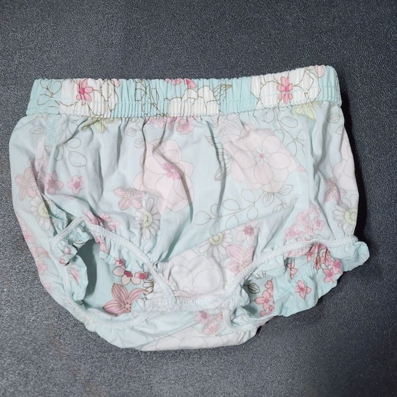 First Moments Layette Diaper Cover Blue With Pink… - image 3