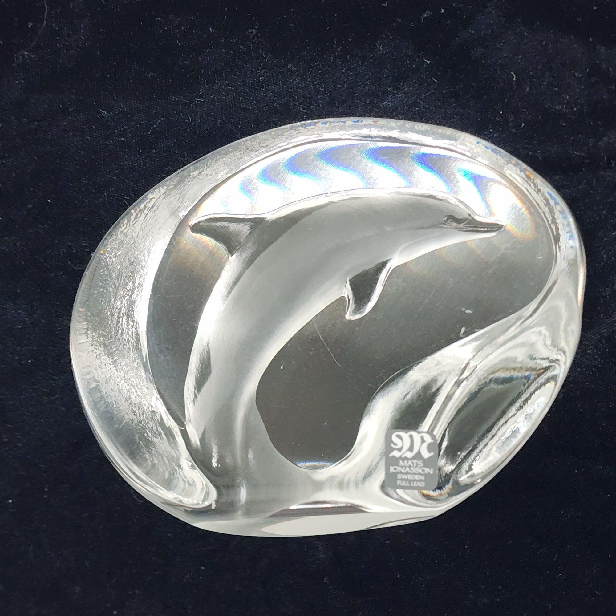 Mats Jonasson Sweden Full Lead Crystal Dolphin Figurine - Etsy Canada