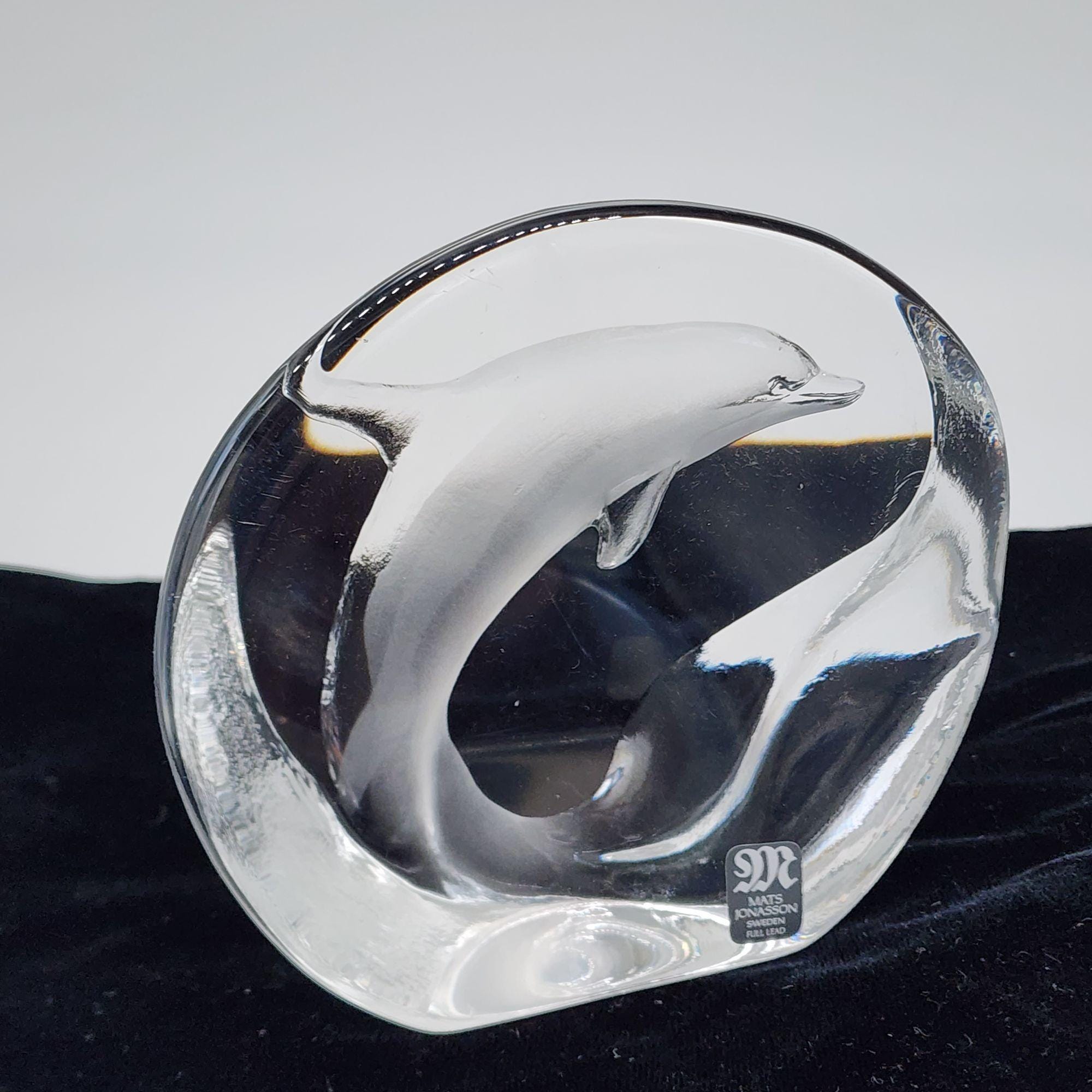 Mats Jonasson Sweden Full Lead Crystal Dolphin Figurine - Etsy Canada