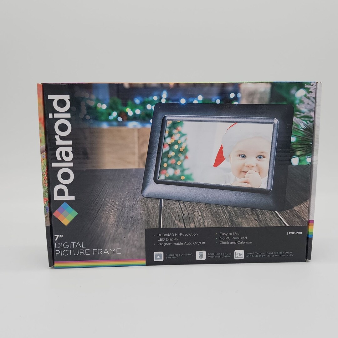 Polaroid 7 Hires Digital Photo Picture Frame Black New Etsy