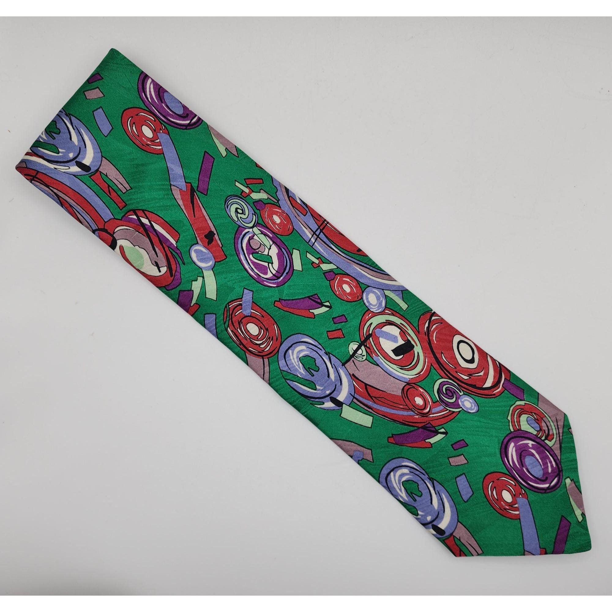 Cravate En Soie Italienne Giorgio Redaelli - Motif Floral élégant, Gris Classique