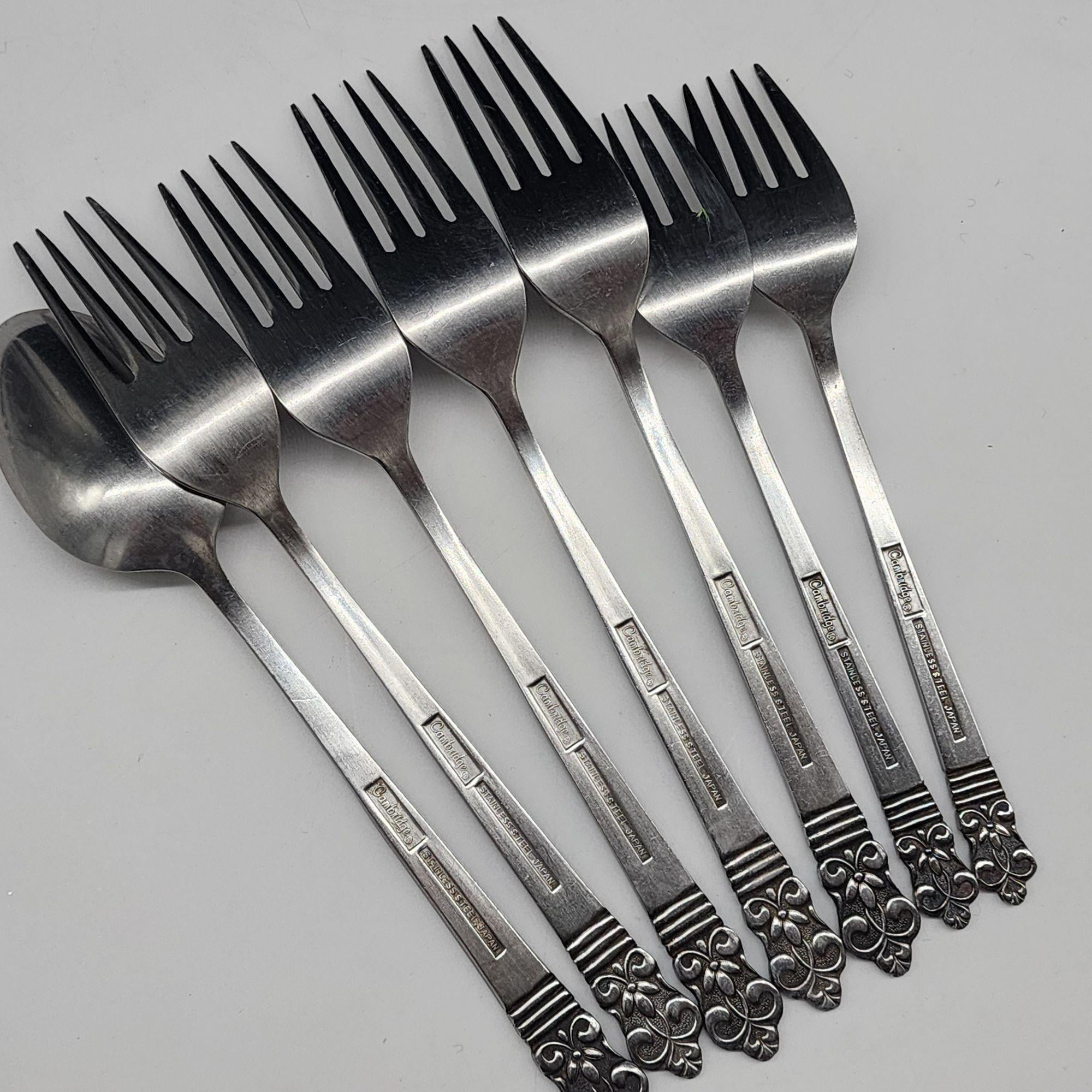 Cambridge CBS1 Stainless Steel Flatware Dinner Forks Salad Forks