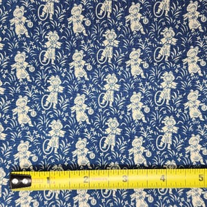 Fat Quarter Cotton Quilt Fabric Navy Blue Little Boy Northcott VTG