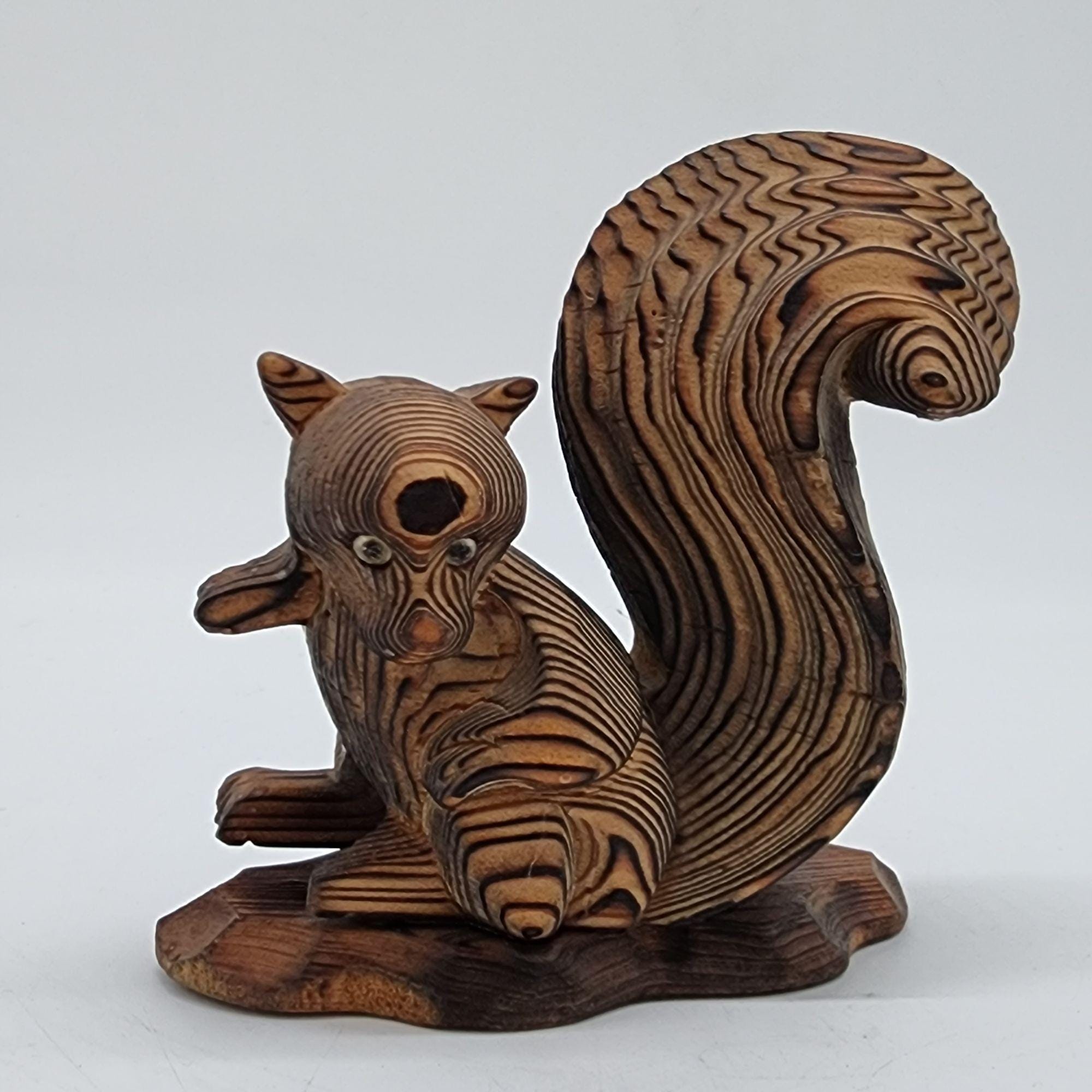Woco 手作り木製リスの置物 素朴な装飾 高さ5.5インチ - Etsy 日本