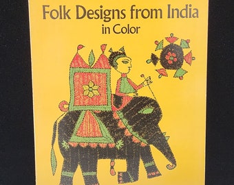 Embroidery Folk Designs from India Softcover Book by Pradumna Tana Rosalba Tana 1987