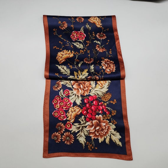Floral Grapes Silk Rectangle Scarf Adrienne Vitta… - image 2