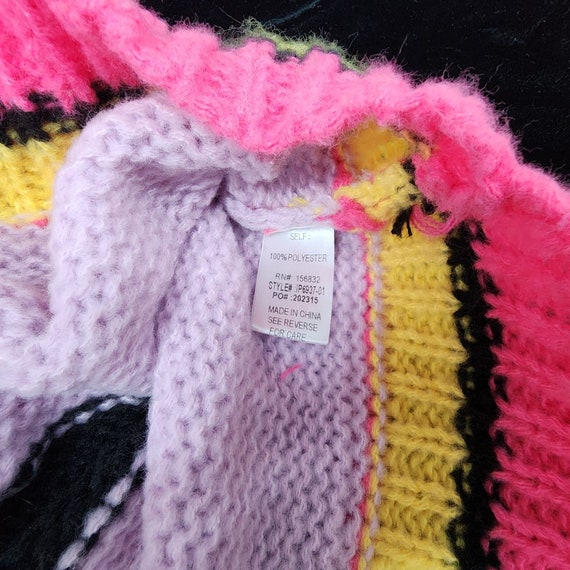 Bright Side Stiped Sweater Colorful Pink Purple Y… - image 4