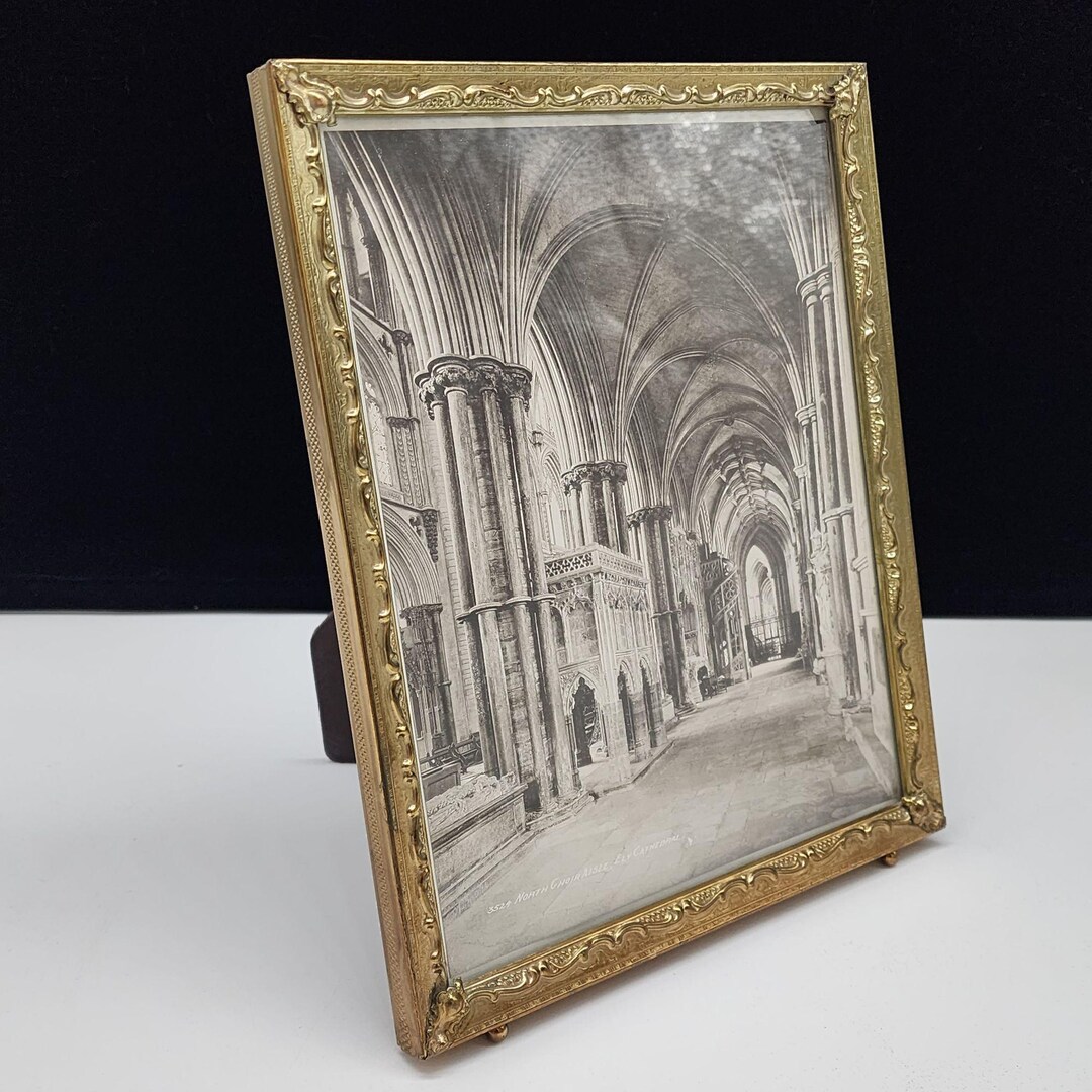 Vintage Gold Tone Metal Picture Photo Frame With Ornate Details Applied ...