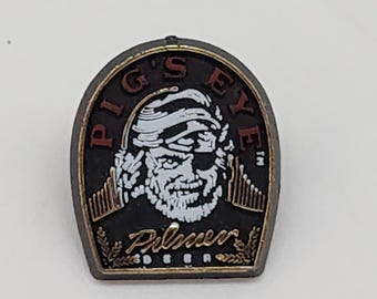 ピルスナー　ピンバッジ ピッグスアイ ピルスナービール ピンバッジ ヴィンテージ コレクターズ