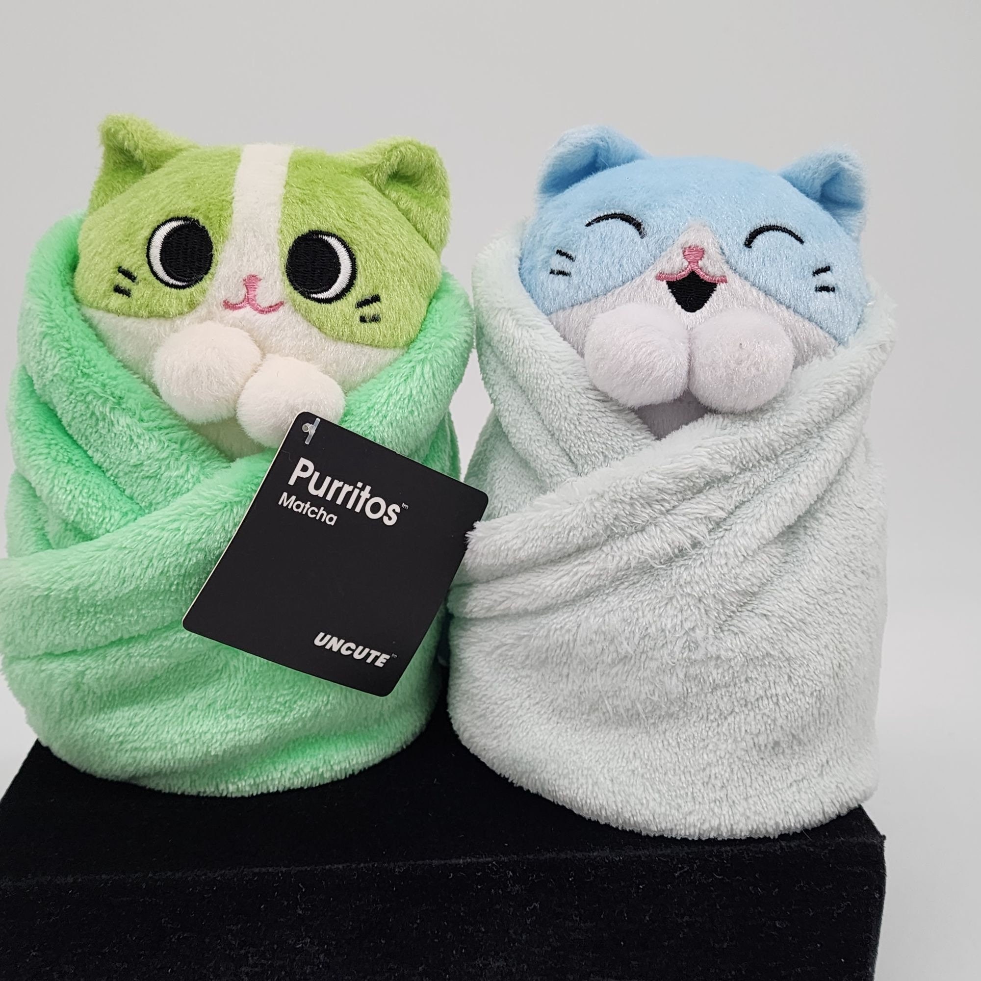 Purritos Plush Matcha Green and Tuna Blue Cat in Blanket Plush Stuffed Animal VTG Etsy