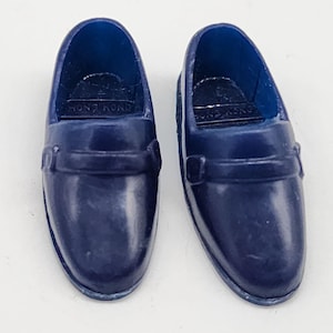 Vintage 1960s Barbie Ken Doll Blue Loafers