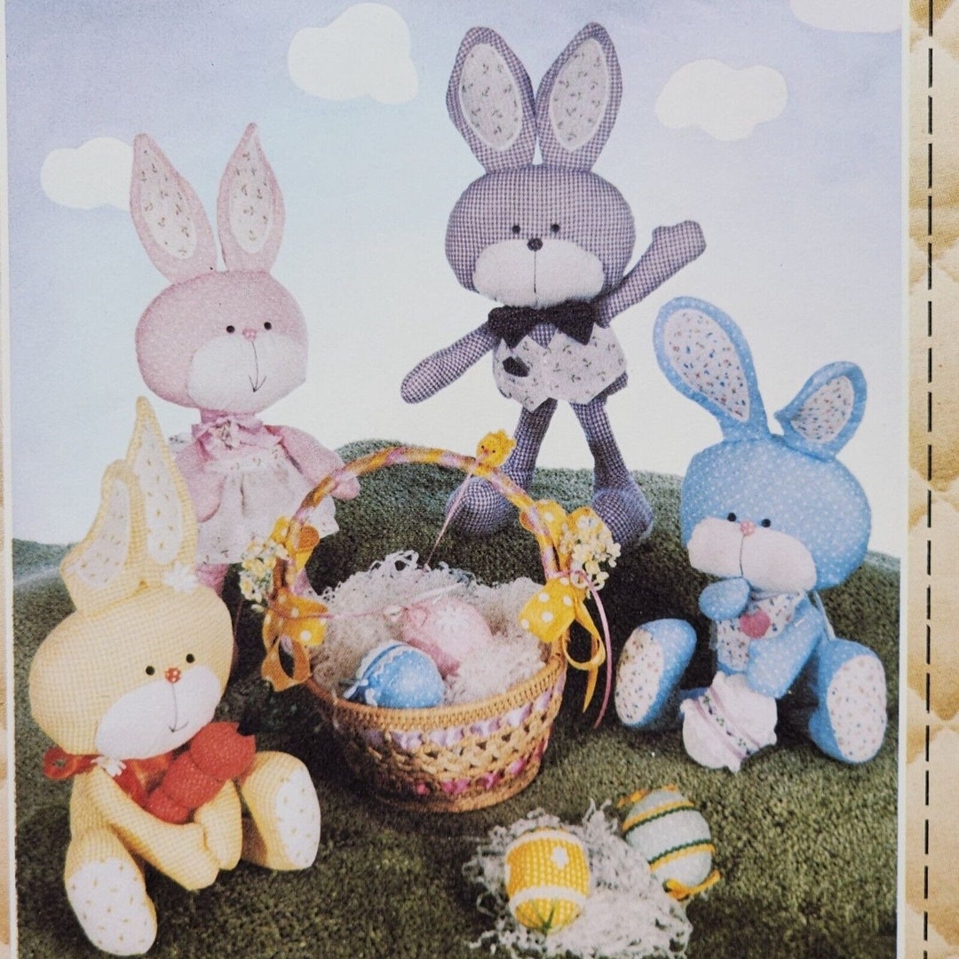 Bunny Plush and Easter Egg Plush Pattern Stuffed Animals by Patch Press