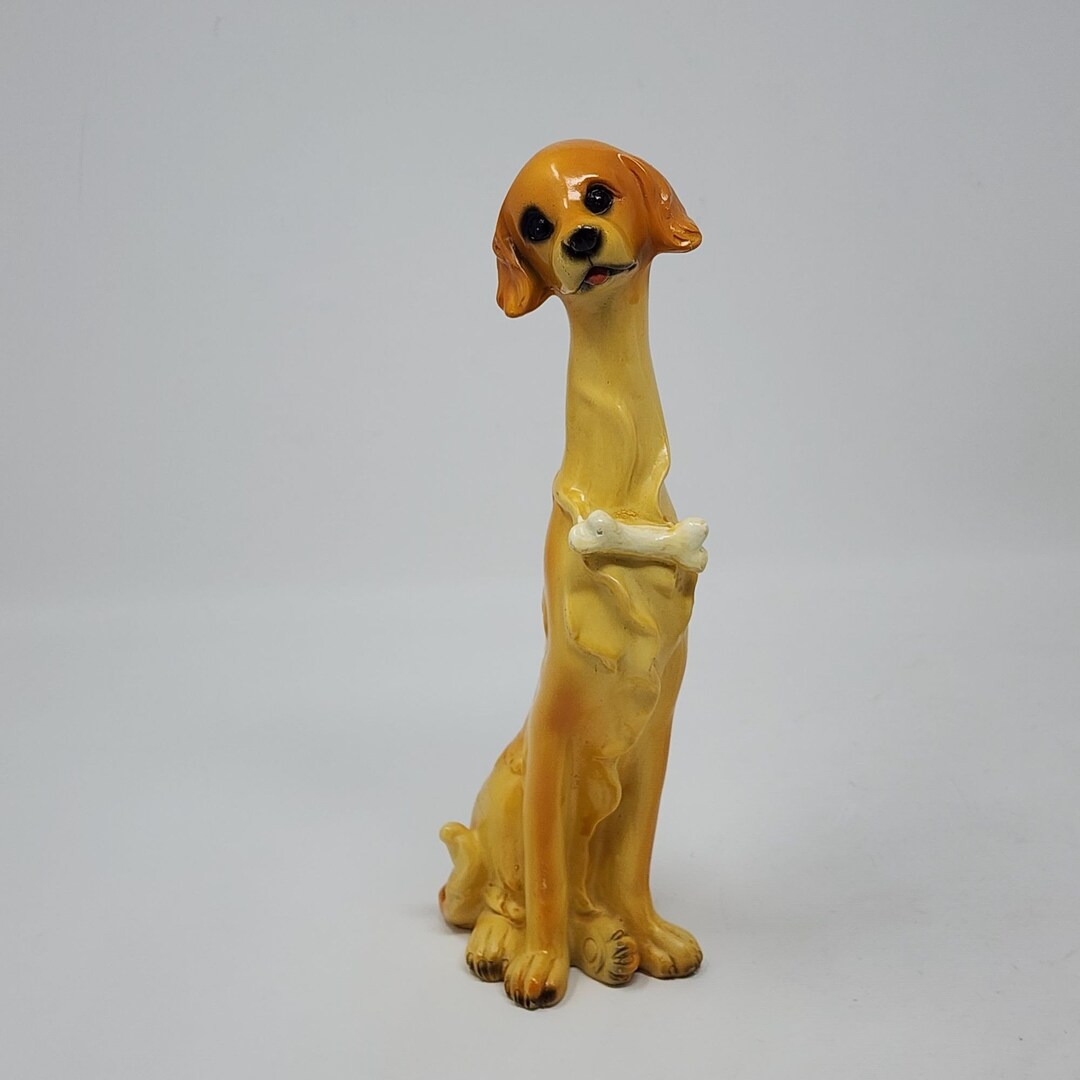 Long Neck Dog Figure Cocker Spaniel Orange Resin 9 Tall Vintage - Etsy