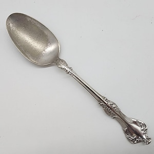 Antique Rogers & Bro. AI Silver Plated Ornate Serving Spoon Inscribed Mother