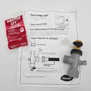 Kit Flo-Thru Diversey avec frein filet Loctite 271 pour contrôler l'eau chaude/froide
